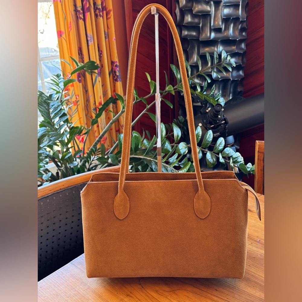 The Row Terrasse Bag In Tan Nubuck Leather